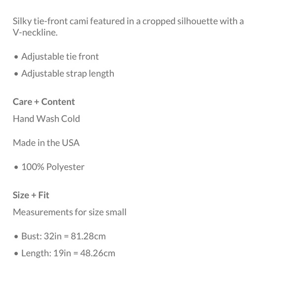 Free People Shine Tie Front Cami - Picture 4 of 4